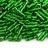 Бисер японский TOHO Bugle Twisted стеклярус витой 9мм #0027B зеленая трава, серебряная линия внутри, 5 грамм - Бисер японский TOHO Bugle Twisted стеклярус витой 9мм #0027B зеленая трава, серебряная линия внутри, 5 грамм