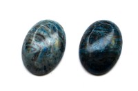 Кабошон овальный 25х18мм, Яшма натуральная, оттенок синий, 2003-036, 1шт