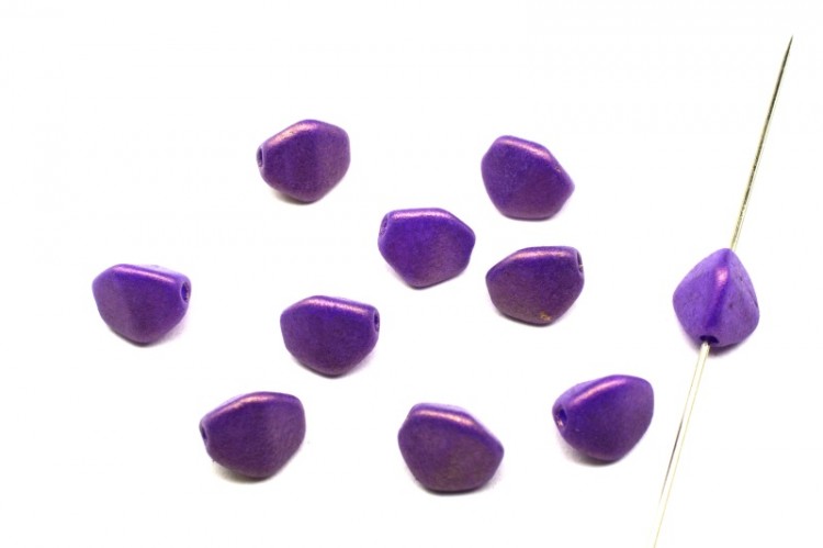 Бусины Pinch beads 7х7мм, отверстие 0,8мм, цвет 02010/24110 матовый фиолетовый, 755-023, 10шт Бусины Pinch beads 7х7мм, отверстие 0,8мм, цвет 02010/24110 матовый фиолетовый, 755-023, 10шт