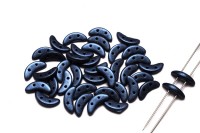 Бусины Crescent beads 10х3мм, цвет 0310-79032MJT Metallic Suede Dark Blue, 708-064, 5г (около 40 шт)