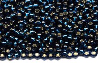 Бисер чешский PRECIOSA круглый 10/0 67100 синий, серебряная линия внутри, 2 сорт, 50г