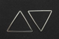 Коннектор Треугольник 23х21х1мм, цвет серебро, латунь, 14-216, 2шт