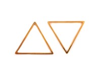Коннектор Треугольник 23х20х1мм, цвет золото, хирургическая сталь, 14-212, 2шт