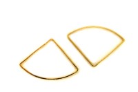 Коннектор Треугольник 21х15х1мм, цвет золото, латунь, 14-208, 2шт