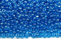Бисер чешский PRECIOSA круглый 10/0 66150 голубой прозрачный блестящий, 2 сорт, 50г