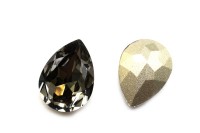 Кристалл Капля 18х13мм, цвет Black Diamond Premium, стекло, 26-070, 1шт