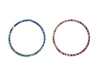 Коннектор Круг 25х1мм, цвет разноцветный перелив, хирургическая сталь, 14-209, 2шт