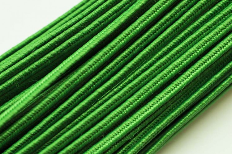 Шнур сутажный 2,5мм, цвет зеленый №820009, 1 метр Шнур сутажный 2,5мм, цвет зеленый №820009, 1 метр