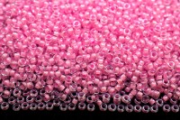 Бисер японский MIYUKI круглый 15/0 #0207 розовый/хрусталь, окрашенный изнутри, 10 грамм