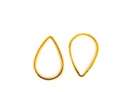 Коннектор Капля 16х11х1мм, цвет золото, латунь, 14-201, 2шт