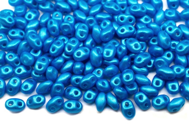 Бусины MiniDuo 2х4мм, отверстие 0,7мм, цвет 02010/24009 синий непрозрачный жемчужный, 707-032, 5г (около 115шт) Бусины MiniDuo 2х4мм, отверстие 0,7мм, цвет 02010/24009 синий непрозрачный жемчужный, 707-032, 5г (около 115шт)