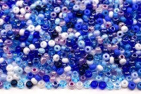 Бисер чешский PRECIOSA/Gamma Ассорти #004, смесь цветов, оттенок синий, 50г