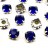 Шатоны Astra 7мм пришивные в оправе, цвет 25 синий/серебро, стекло/латунь, 62-140, 20шт - Шатоны Astra 7мм пришивные в оправе, цвет 25 синий/серебро, стекло/латунь, 62-140, 20шт