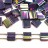 Бисер японский MIYUKI TILA #1898 серо-фиолетовый, радужный непрозрачный, 5 грамм - Бисер японский MIYUKI TILA #1898 серо-фиолетовый, радужный непрозрачный, 5 грамм