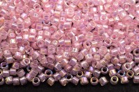 Бисер японский TOHO Treasure цилиндрический 11/0 #0780 хрусталь/розовый радужный, окрашенный изнутри, 5 грамм