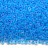 Бисер чешский PRECIOSA круглый 10/0 38365М матовый прозрачный, голубая линия внутри, 1 сорт, 50г - Бисер чешский PRECIOSA круглый 10/0 38365М матовый прозрачный, голубая линия внутри, 1 сорт, 50г
