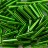 Бисер японский TOHO Bugle стеклярус 9мм #0027В зеленая трава, серебряная линия внутри, 5 грамм - Бисер японский TOHO Bugle стеклярус 9мм #0027В зеленая трава, серебряная линия внутри, 5 грамм