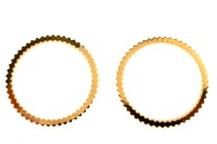 Коннектор Круг 30х0,5мм, цвет золото, латунь, 24К позолота, 14-207, 2шт