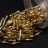 Бисер японский Miyuki Twisted Bugle 2,7х12мм #0003 золото, серебряная линия внутри, 10 грамм - Бисер японский Miyuki Twisted Bugle 2,7х12мм #0003 золото, серебряная линия внутри, 10 грамм