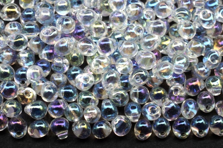 Бисер MIYUKI Drops 3,4мм #0250 хрусталь, радужный прозрачный, 10 грамм Бисер MIYUKI Drops 3,4мм #0250 хрусталь, радужный прозрачный, 10 грамм
