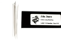 Иглы для бисера John James, размер 12, длина 72мм, 1034-015, 10шт