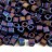 Бисер японский TOHO Cube кубический 3мм #0615 пурпурный, матовый ирис, 5 грамм - Бисер японский TOHO Cube кубический 3мм #0615 пурпурный, матовый ирис, 5 грамм