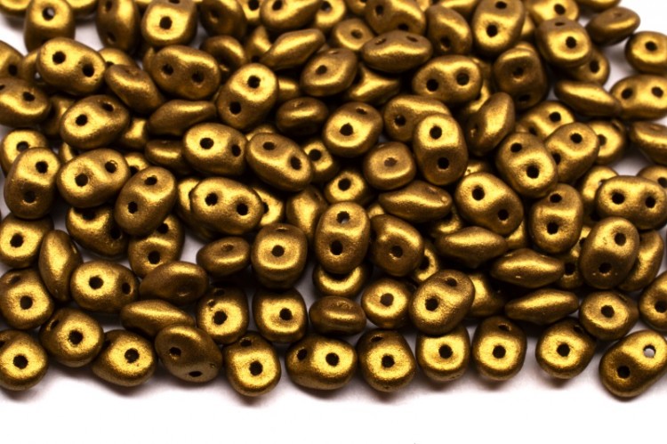Бусины SuperDuo 2,5х5мм, отверстие 0,8мм, цвет 00030/01720 золото ацтеков матовый металлик, 706-002, 10г (около 120шт) Бусины SuperDuo 2,5х5мм, отверстие 0,8мм, цвет 00030/01720 золото ацтеков матовый металлик, 706-002, 10г (около 120шт)
