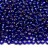 Бисер чешский PRECIOSA круглый 10/0 67300 синий, серебряная линия внутри, 2 сорт, 50г - Бисер чешский PRECIOSA круглый 10/0 67300 синий, серебряная линия внутри, 2 сорт, 50г