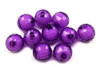 ОПТ Бусины акриловые круглые граненые 12мм, отверстие 2мм, цвет фиолетовый, 531-022, 500 грамм