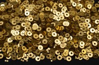 Пайетки круглые 3мм плоские, цвет 12 золото матовое, 1022-102, 10 грамм