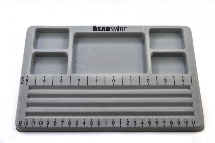Органайзер Beadsmith для работы с бисером и бусинами 18х27см, цвет серый, 32-130, 1шт Органайзер Beadsmith для работы с бисером и бусинами 18х27см, цвет серый, 32-130, 1шт