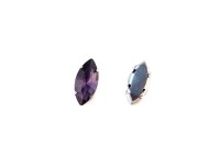 Кристалл Наветт 15х7мм пришивной в оправе, цвет фиолетовый, стекло, 43-039, 2шт