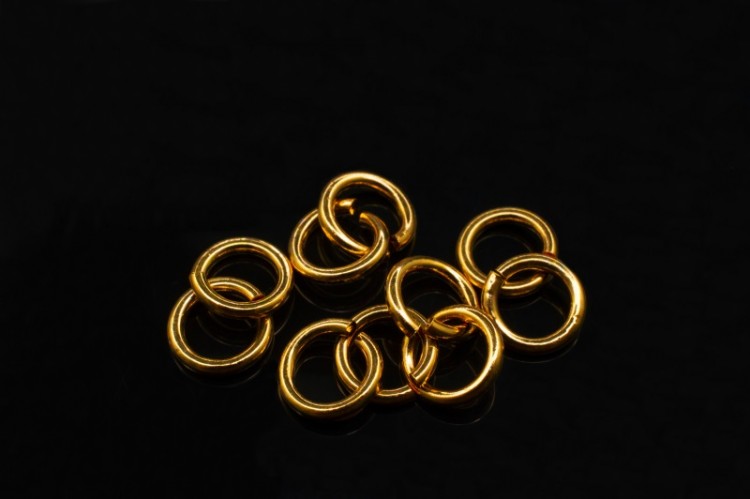 Кольца соединительные 6х1мм, разъёмные, цвет золото, 13-116, 10шт Кольца соединительные 6х1мм, разъёмные, цвет золото, 13-116, 10шт