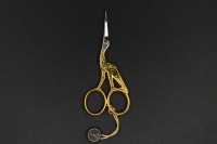 Ножницы для рукоделия Цапельки Gamma 113мм, цвет золото, 1011-022, 1шт