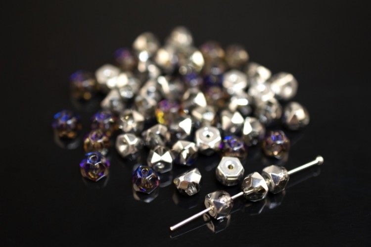 Бусины Hill beads 6мм, отверстие 0,5мм, цвет 00030/29636 хрусталь, бермудский синий, 722-011, 10г (около 47шт) Бусины Hill beads 6мм, отверстие 0,5мм, цвет 00030/29636 хрусталь, бермудский синий, 722-011, 10г (около 47шт)