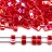 Бисер японский MIYUKI Half TILA #0254 красный, радужный прозрачный, 5 грамм - Бисер японский MIYUKI Half TILA #0254 красный, радужный прозрачный, 5 грамм