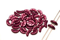 Бусины Crescent beads 10х3мм, цвет 0310-77027CR Saturated Metallic Granberry, 708-036, 5г (около 40 шт)