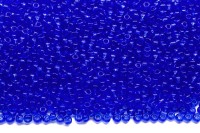 Бисер чешский PRECIOSA круглый 13/0 30050 синий прозрачный квадратное отверстие, 25г