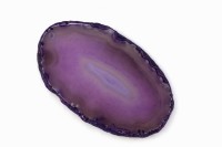 Срез Агата природного, оттенок фиолетовый, 68х41х5мм, отверстие 2мм, 37-195, 1шт
