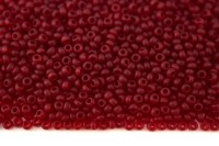 Бисер чешский PRECIOSA круглый 10/0 90090М матовый гранатовый прозрачный, 20 грамм