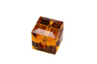 Бусина куб Swarovski 5601 #203 8мм Topaz, 5601-8-203, 1шт