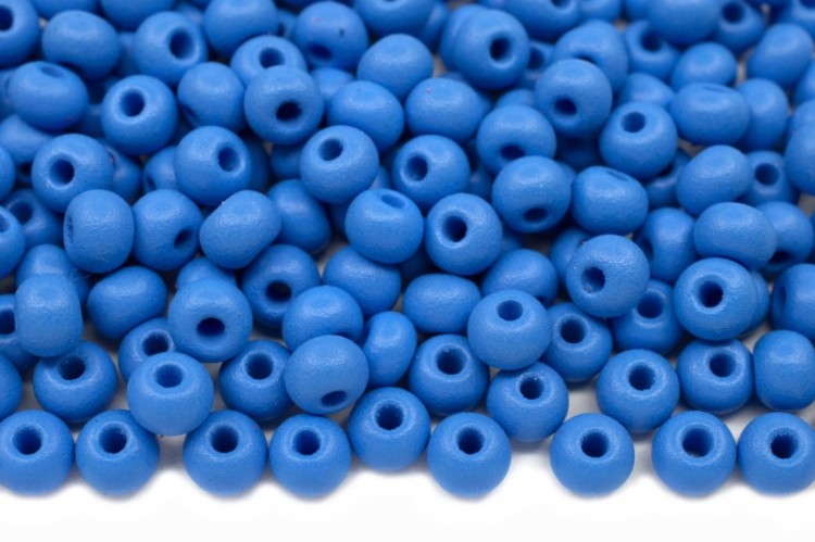 Бисер чешский PRECIOSA круглый 6/0 22m20 матовый лазурный синий, PermaLux, 50г Бисер чешский PRECIOSA круглый 6/0 22m20 матовый лазурный синий, PermaLux, 50г