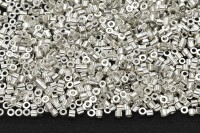 Бисер LinAng цилиндрический 1,6мм, #006 серебро гальваническое покрытие, 5 грамм