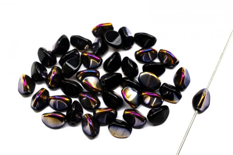 Бусины Pinch beads 5х3мм, отверстие 0,8мм, цвет 23980/29500 черный/Sliperit, 755-103, 10г (около 117шт) Бусины Pinch beads 5х3мм, отверстие 0,8мм, цвет 23980/29500 черный/Sliperit, 755-103, 10г (около 117шт)