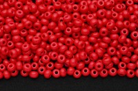 Бисер чешский PRECIOSA круглый 6/0 16А98М матовый красный непрозрачный, 50г