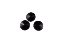 Кристалл Риволи 10мм, цвет черный, стекло, 26-255, 2шт
