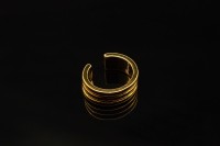 Серьги-каффы 11х4мм, цвет золото, латунь, 21-328, 1шт
