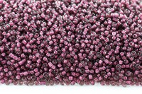 Бисер китайский круглый размер 12/0, цвет 0321 сиреневый, малиновая линия внутри, 450г