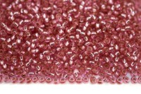 Бисер чешский PRECIOSA круглый 10/0 78193 розовый, серебряная линия внутри, 20 грамм