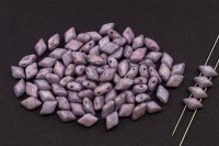 Бусины GemDuo 8х5мм, отверстие 0,8мм, цвет 03000/85001 сиреневый туман матовый, 709-212, 10г (около 64шт)